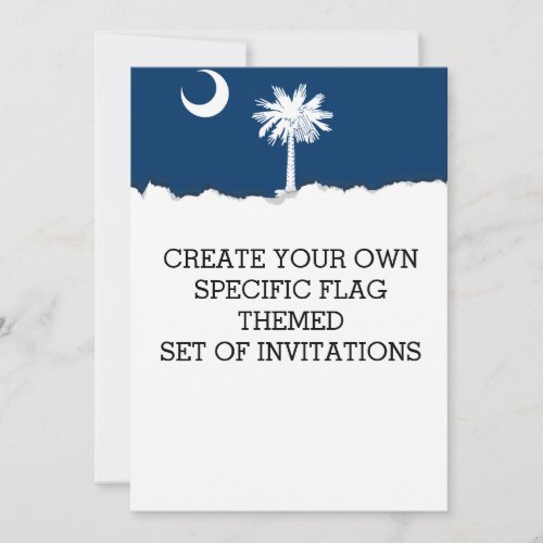 South Carolina State Flag Invitation