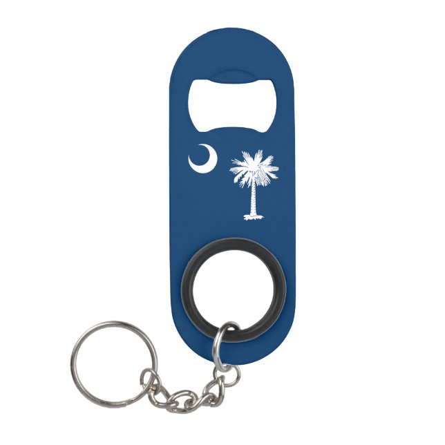 South Carolina State Flag Keychain Bottle Opener (Front)