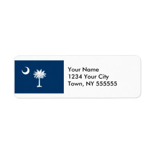 South Carolina State Flag Label