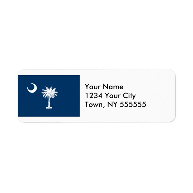 South Carolina State Flag Label (Front)