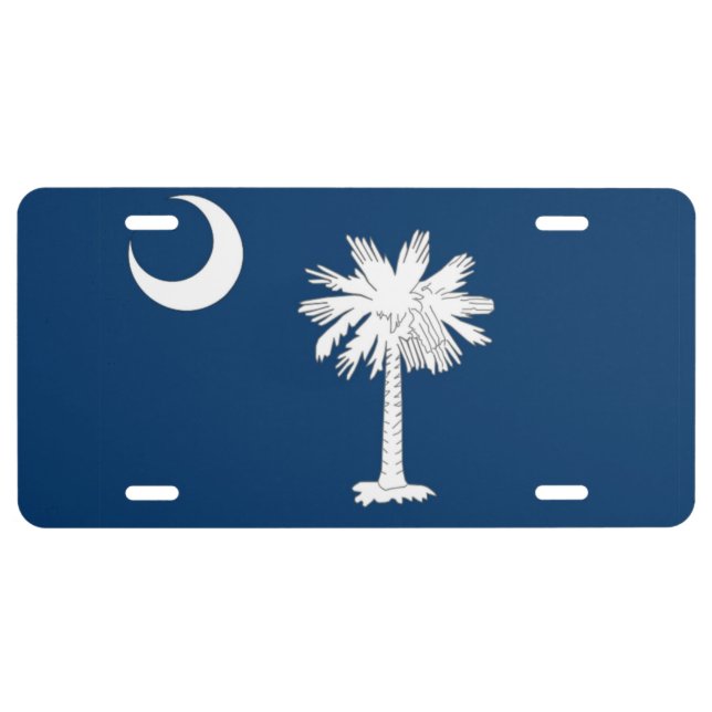 South Carolina State flag License Plate (Front)