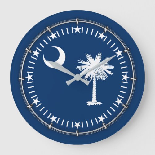 South Carolina State Flag on a Large Clock