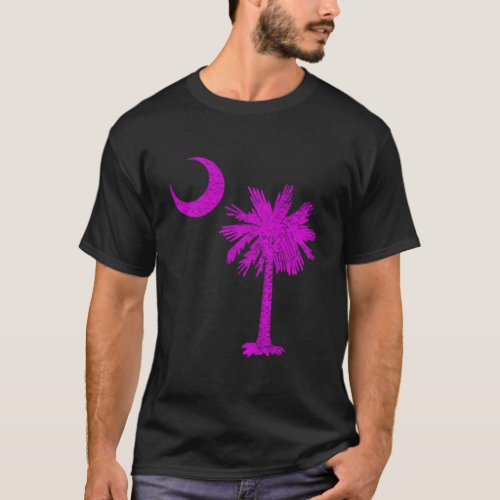 South Carolina State Flag Palmetto Tree Crescent M T_Shirt