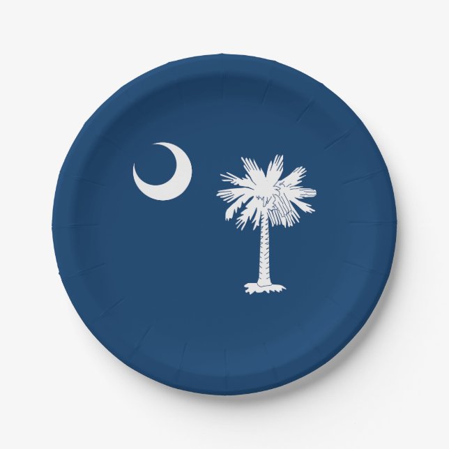 South Carolina State Flag Paper Plates (Front)