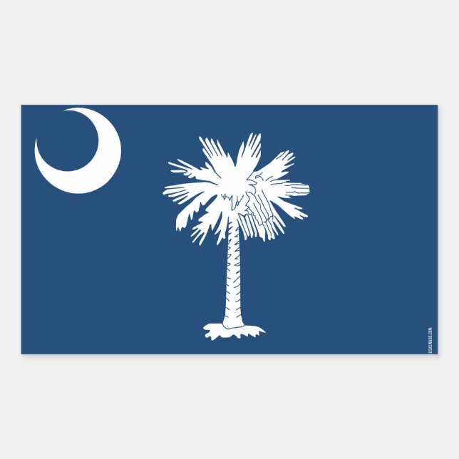 South Carolina State Flag Rectangular Sticker (Front)