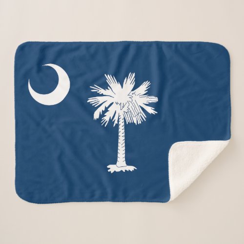 South Carolina State Flag Sherpa Blanket