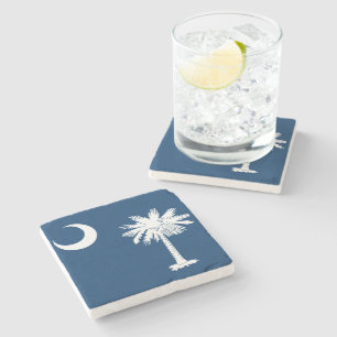 South Carolina State Flag Stone Coaster