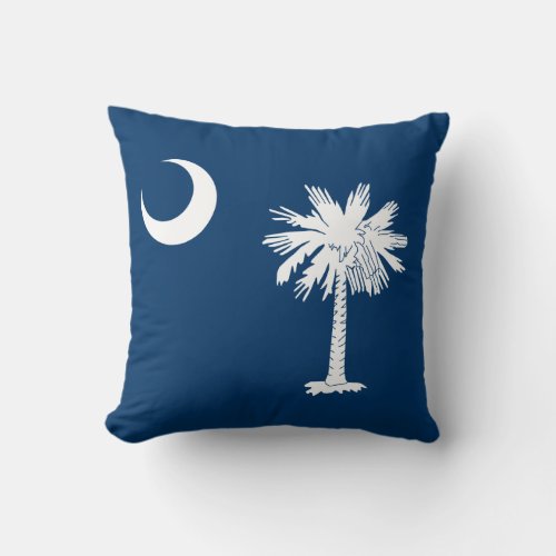 South Carolina State Flag Throw Pillow