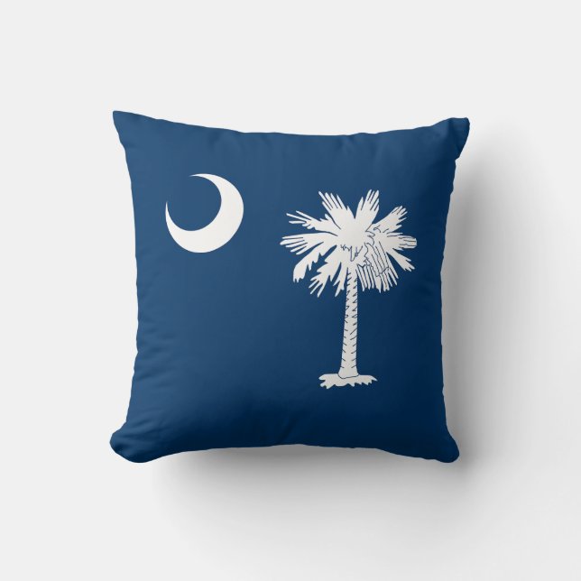 South Carolina State Flag Throw Pillow (Front)