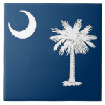 South Carolina State Flag Tile<br><div class="desc">Enhance your living space with this exquisite tile featuring the flag of South Carolina! Crafted with meticulous attention to detail, this tile is more than just a decorative piece; it's a celebration of South Carolina's heritage and state pride. The design proudly showcases the iconic flag of South Carolina, featuring a...</div>