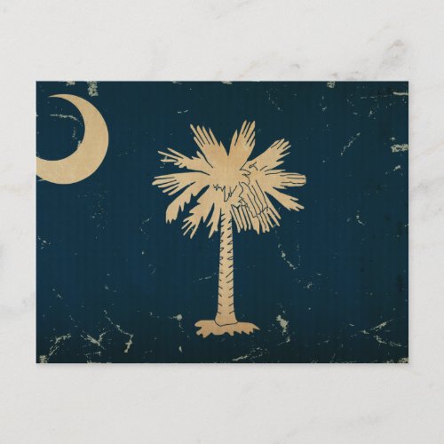 South Carolina State Flag VINTAGEpng Postcard
