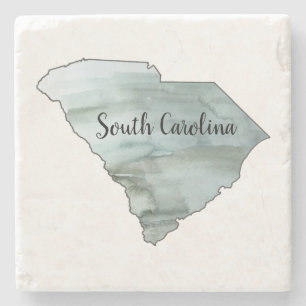South Carolina State Illustration  Stone Coaster