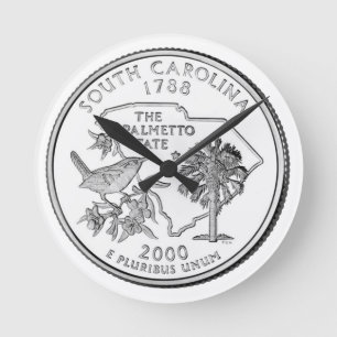 South Carolina State Quarter Round Clock