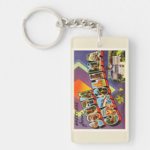South Carolina State SC Old Vintage Postcard- Keychain