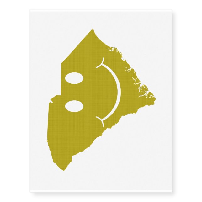 South Carolina State Shape Face Temporary Tattoos (Front)