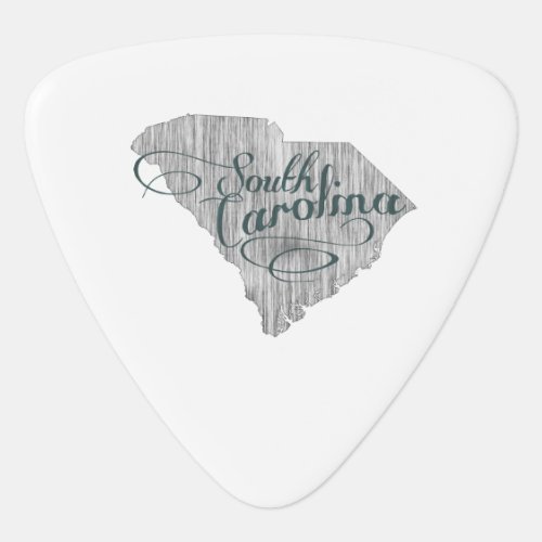 South Carolina State Typography Guitar Pick