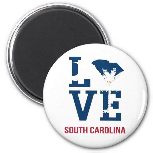 South Carolina State USA Love Magnet