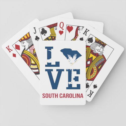 South Carolina State USA Love Playing Cards