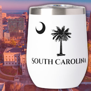South Carolina Stemless Wine Glass Thermal Wine Tumbler