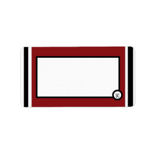 South Carolina Striped Monogrammed design Label