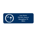 South Carolina The Palmetto State Personal Flag Label
