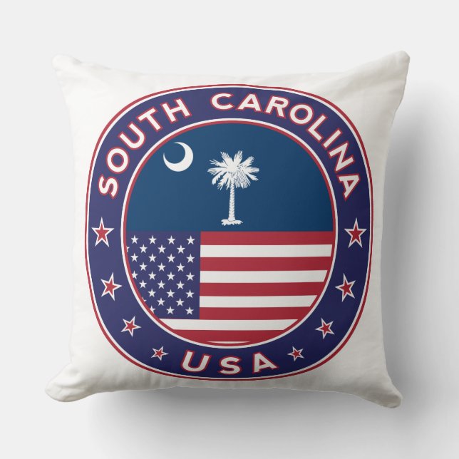 South Carolina Throw Pillow (Front)