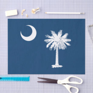 South Carolina tissue paper, Carolina Flag Paper