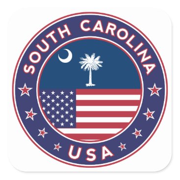 South Carolina to sticker, phone marry, tote bag Square Sticker