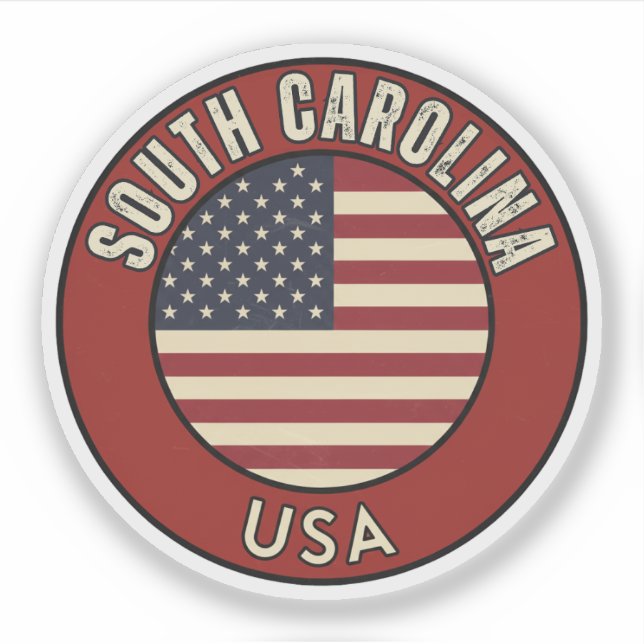 South Carolina United States of America Sticker (Front)