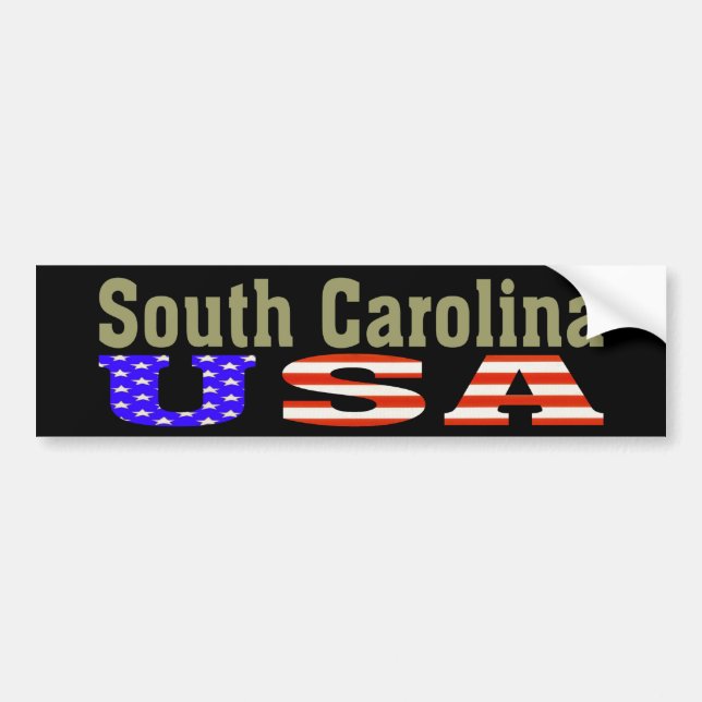 South Carolina USA! Bumper Sticker (Front)