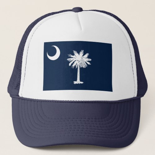 South Carolina USA Flag America Travel Souvenir Trucker Hat