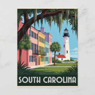 South Carolina USA Lowcountry Coastal Travel 🌴 Postcard