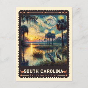South Carolina   Vincent Van Gogh Inspired Postcard