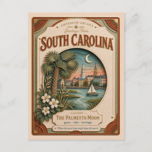South Carolina Vintage Paper Cut American Arcana Postcard