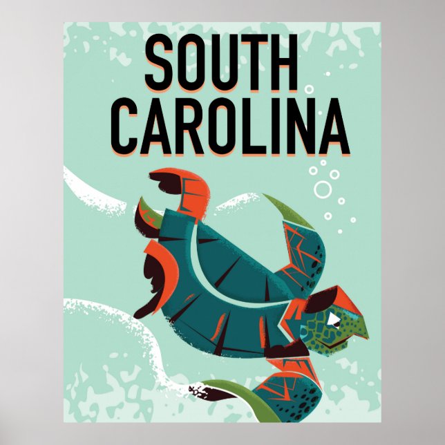 South Carolina vintage travel poster. Poster (Front)