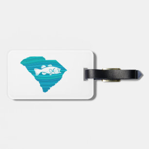 South Carolina Wave Fishing Luggage Tag