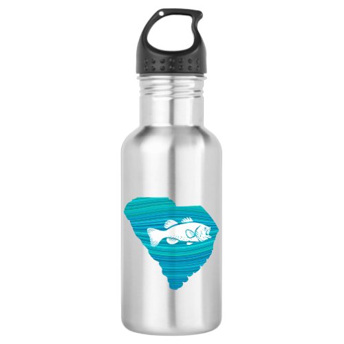 South Carolina Wave Fishing Stainless Steel Water Bottle