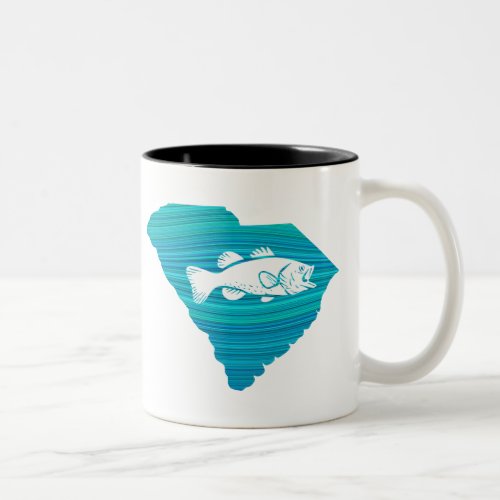 South Carolina Wave Fishing Two_Tone Coffee Mug
