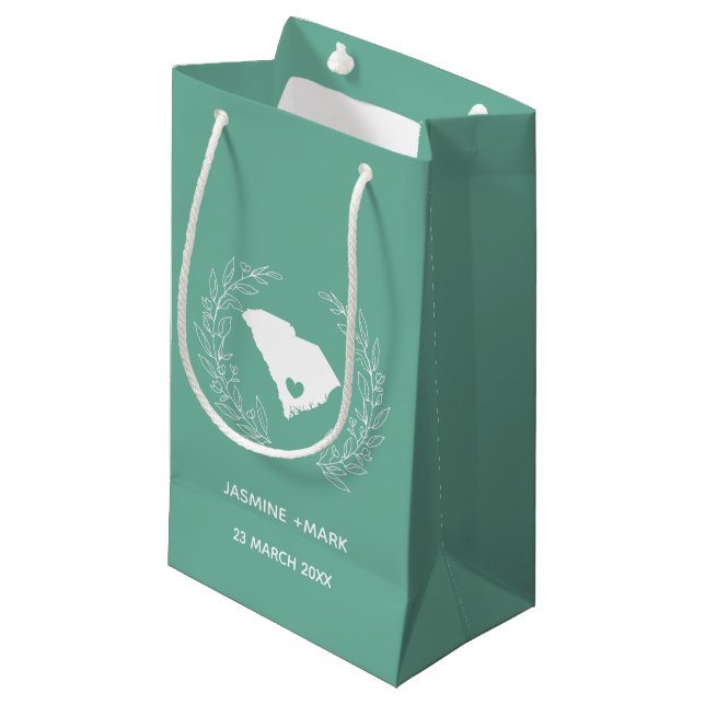 South Carolina wedding favors custom  Small Gift Bag (Front Angled)
