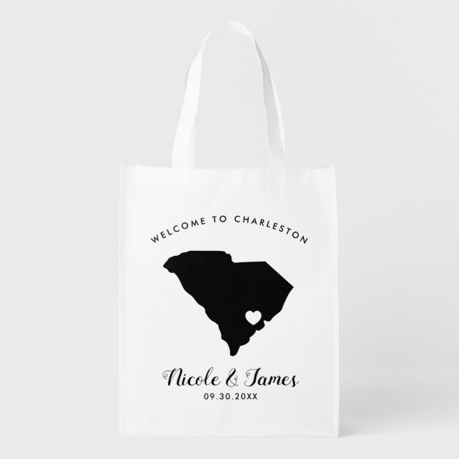 South Carolina Wedding Welcome Bag for Hotel Guest (Front)