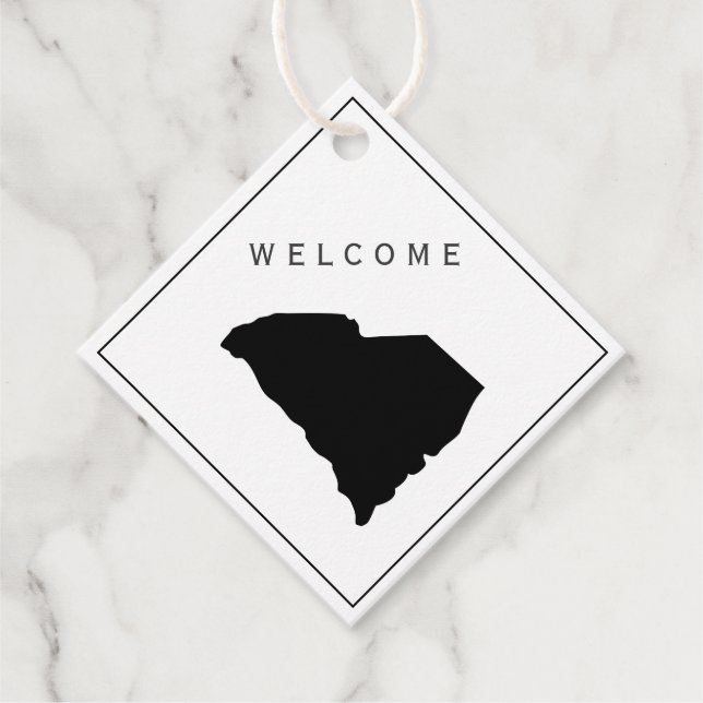 South Carolina Wedding Welcome Bag Gift Tag (Front)