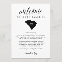 South Carolina Wedding Welcome Letter & Itinerary