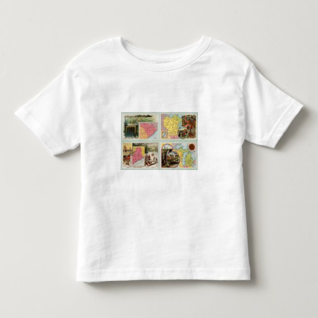 South Carolina, Wisconsin, Maine, Michigan Toddler T-shirt (Front)
