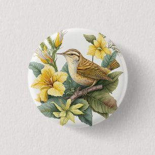 South Carolina Yellow Jessamine Carolina Wren Button