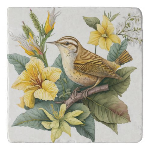 South Carolina Yellow Jessamine Carolina Wren Trivet