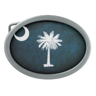 South Carolinan Flag; Oval Belt Buckle
