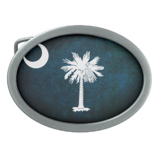 South Carolinan Flag; Oval Belt Buckle