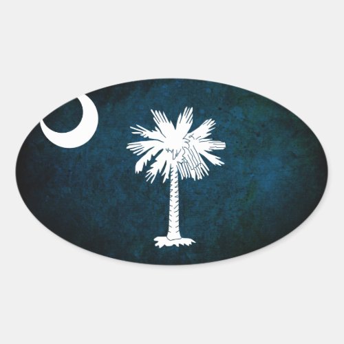 South Carolinan Flag Oval Sticker