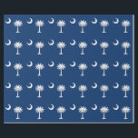 South Carolina's Moon & Palm Tree Wrapping Paper<br><div class="desc">Fun! Fun! Fun! South Carolina's State Flag reproduced on wrapping paper!</div>