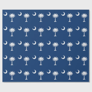 South Carolina's Moon & Palm Tree Wrapping Paper